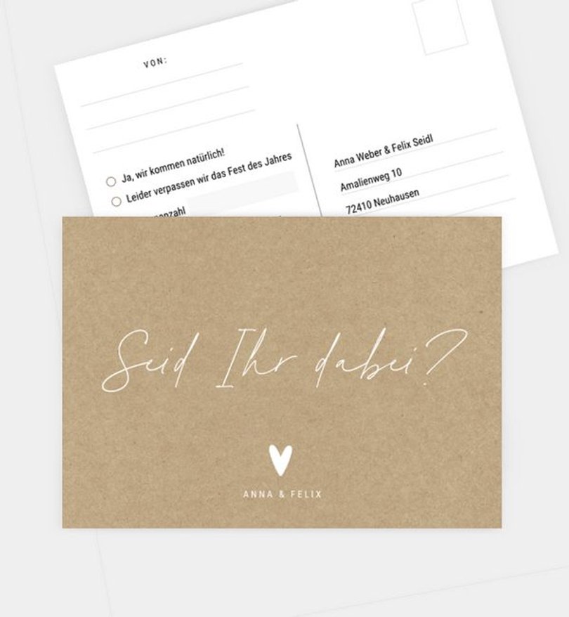 Antwortkarte Hochzeit Hola