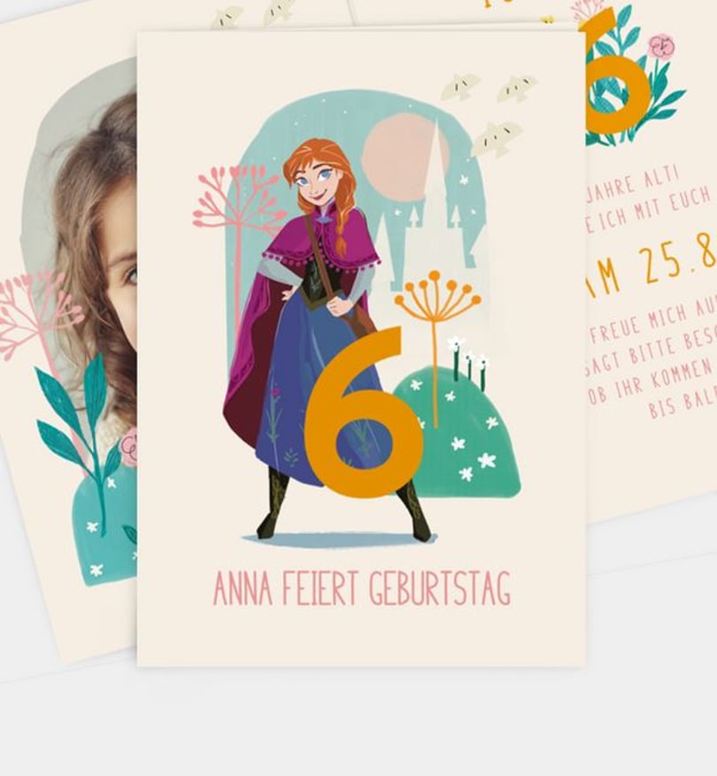 Einladungskarte Kindergeburtstag Frozen · Follow Your Heart
