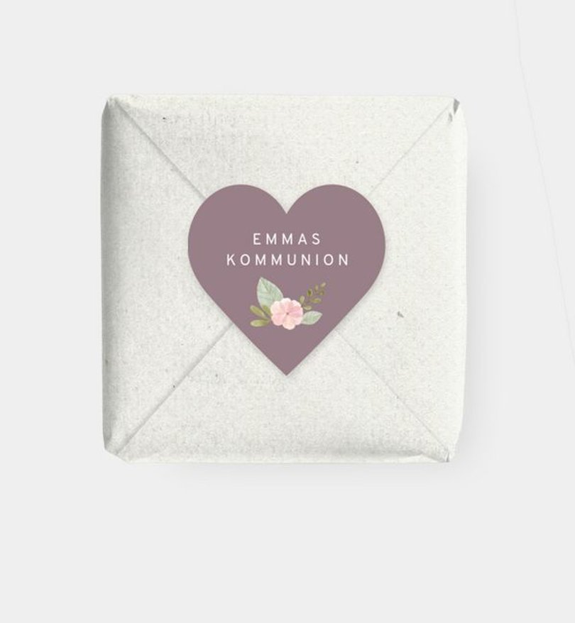 Geschenkaufkleber Kommunion Naturliebe
