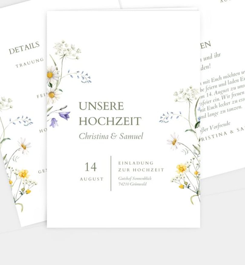 Einladungskarte Hochzeit Jardín