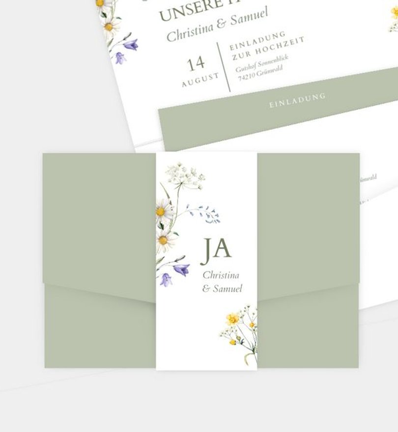 Einladungskarte Hochzeit Jardín