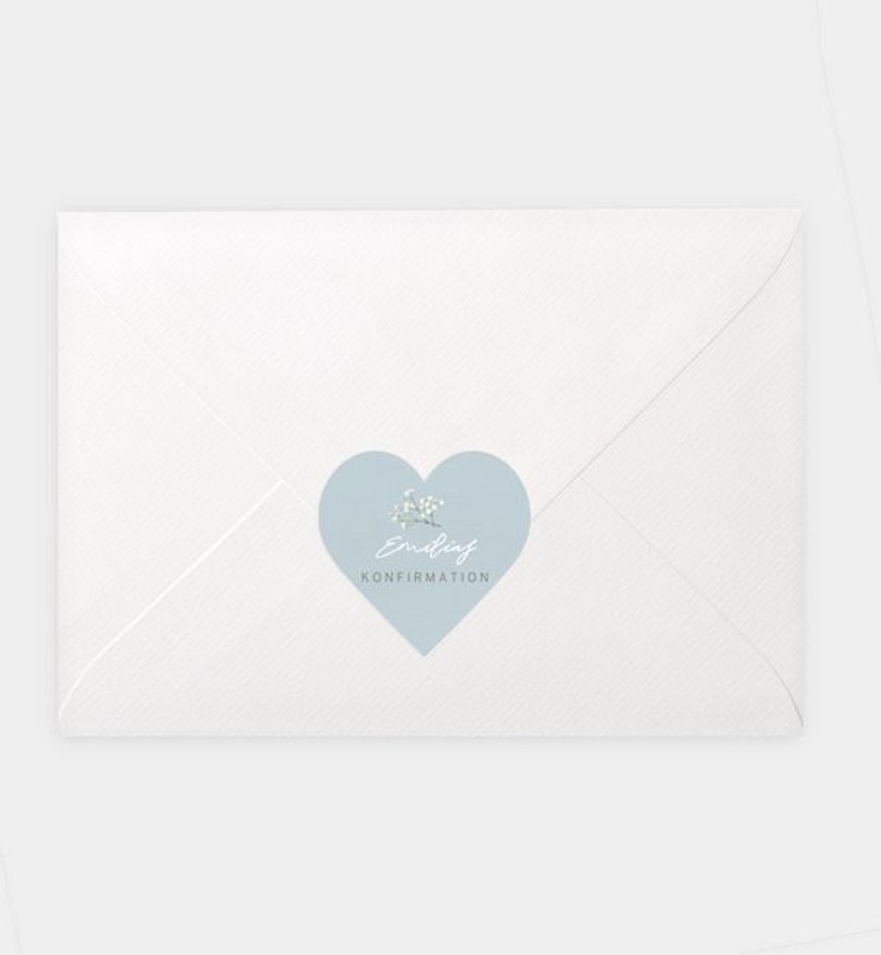 Siegelsticker Konfirmation Schleierkraut