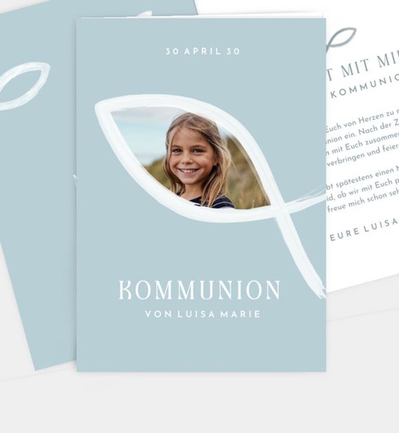 Einladungskarte Kommunion Journey of Faith
