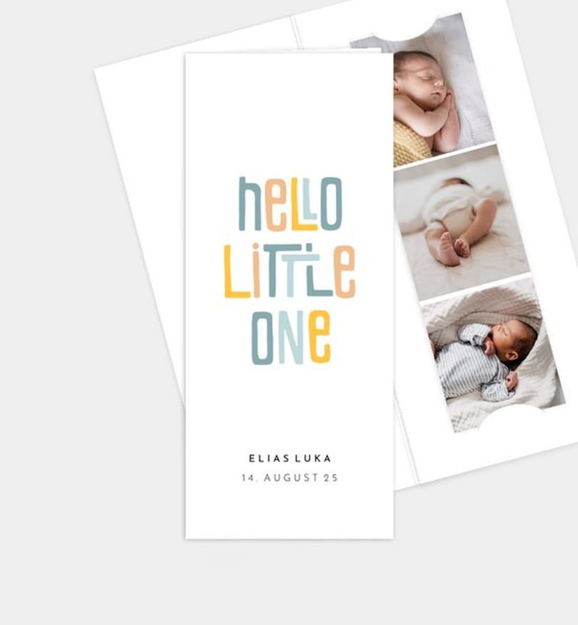Geburtsanzeige Geburt Little Hello