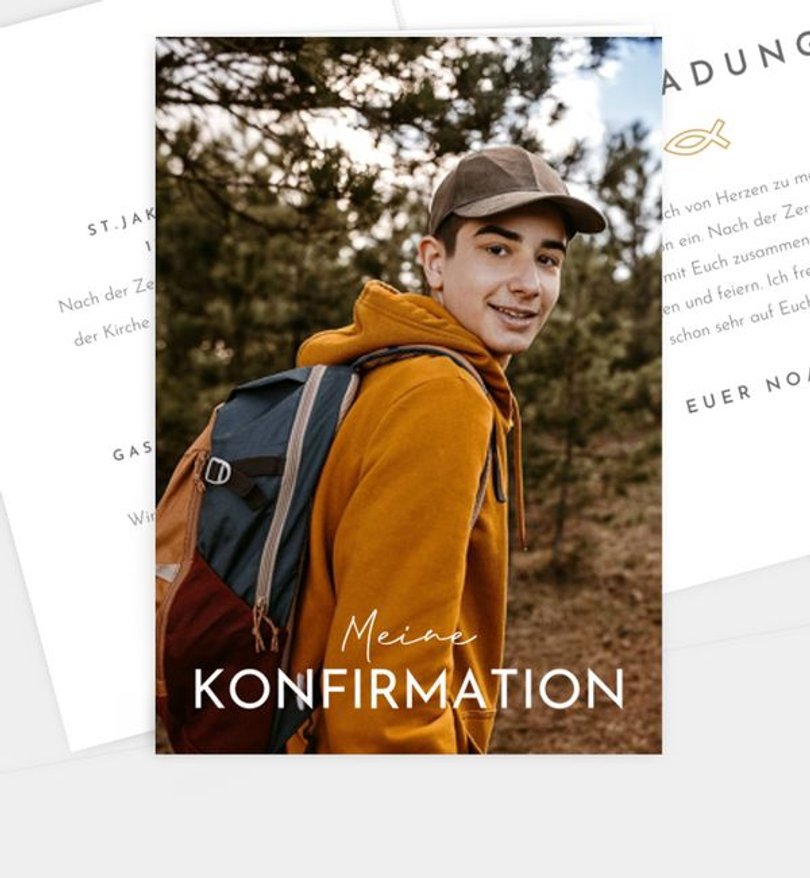 Einladungskarte Konfirmation Edles Fest