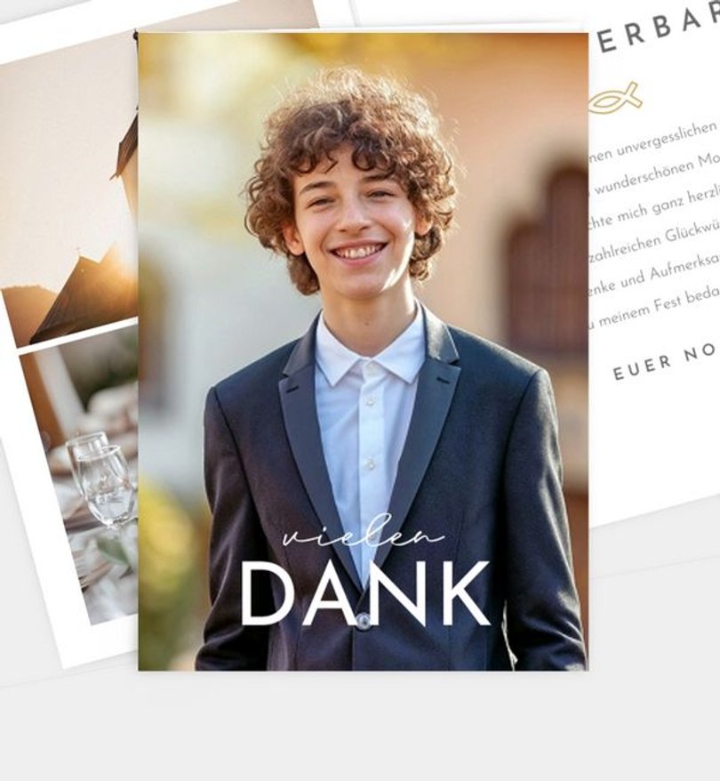 Dankeskarte Firmung Edles Fest