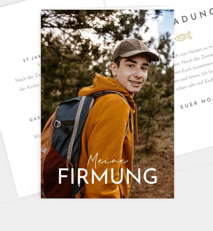 Einladungskarte Firmung Edles Fest