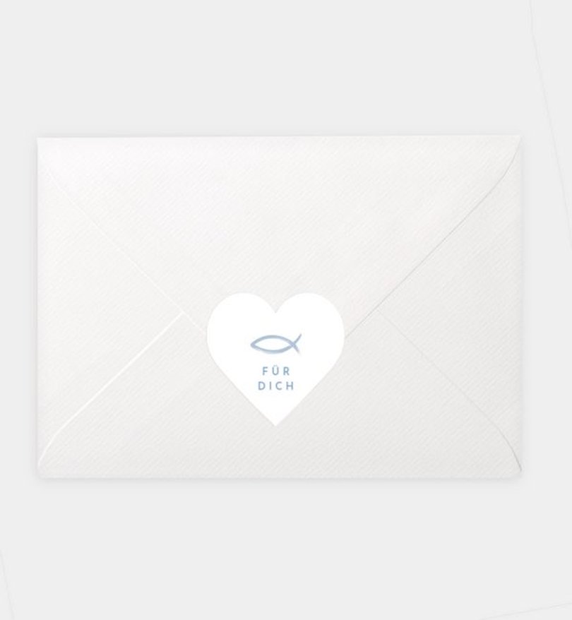 Siegelsticker Taufe Stamp Fish