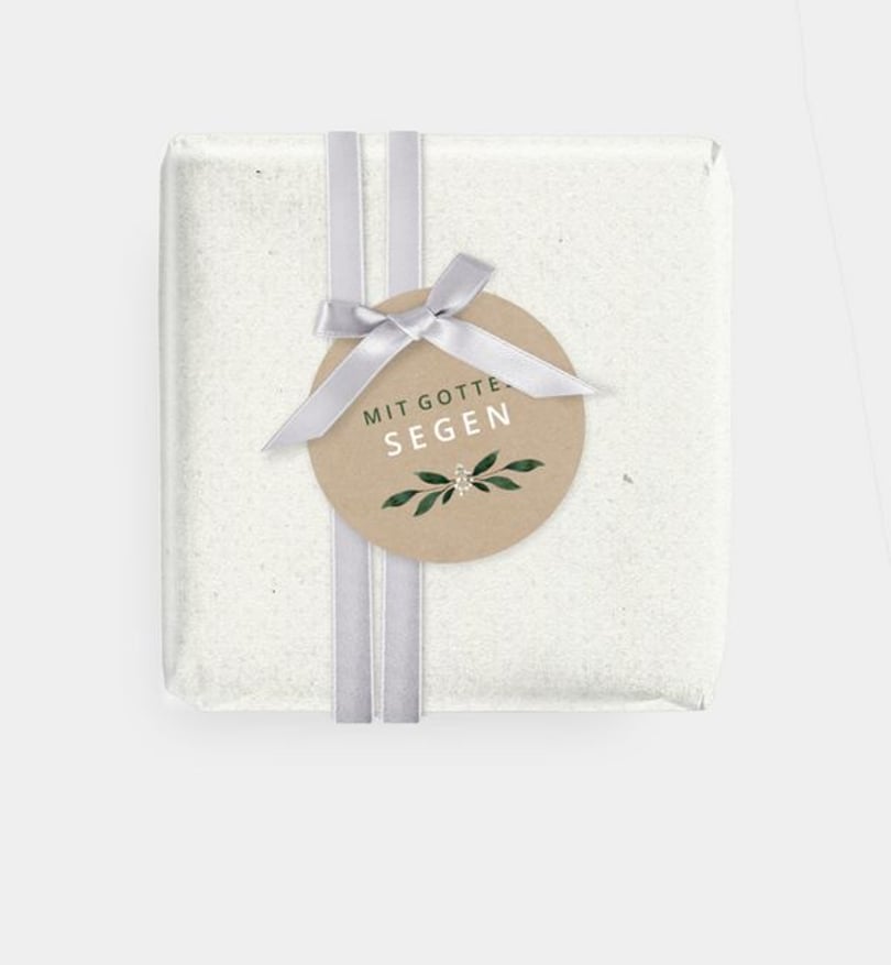 Geschenkanhänger Taufe Segenskranz