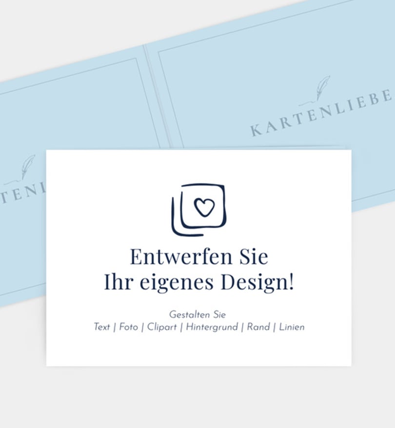 Einladungskarte Taufe Blanko Design