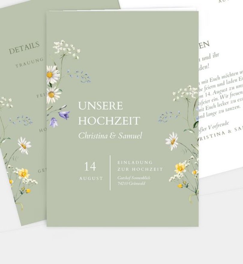 Einladungskarte Hochzeit Jardín