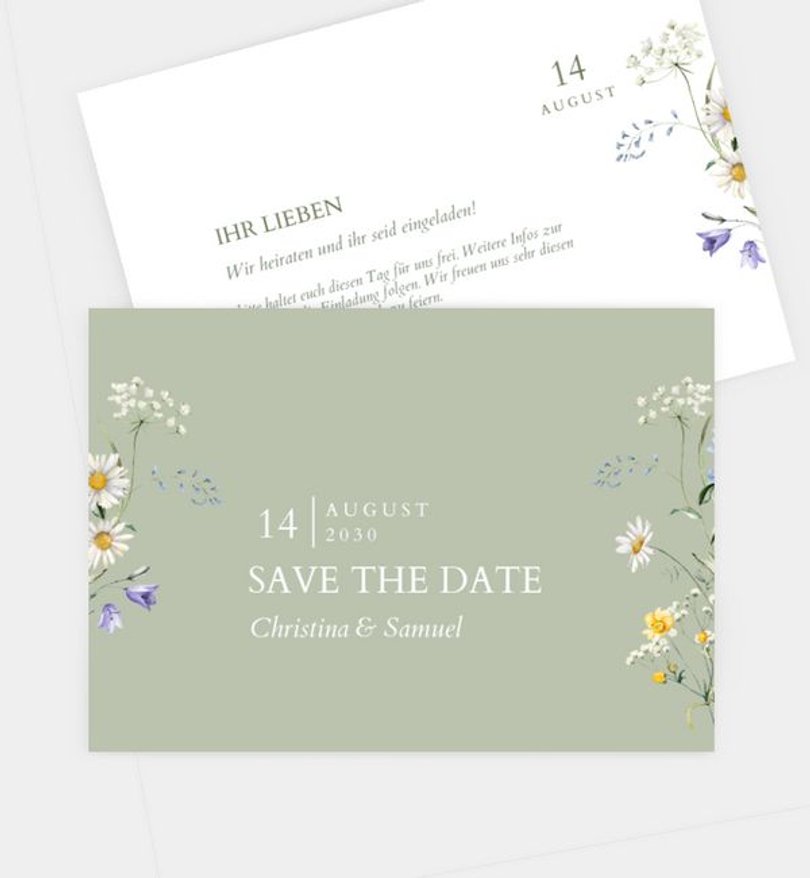 Save-The-Date Karte Hochzeit Jardín