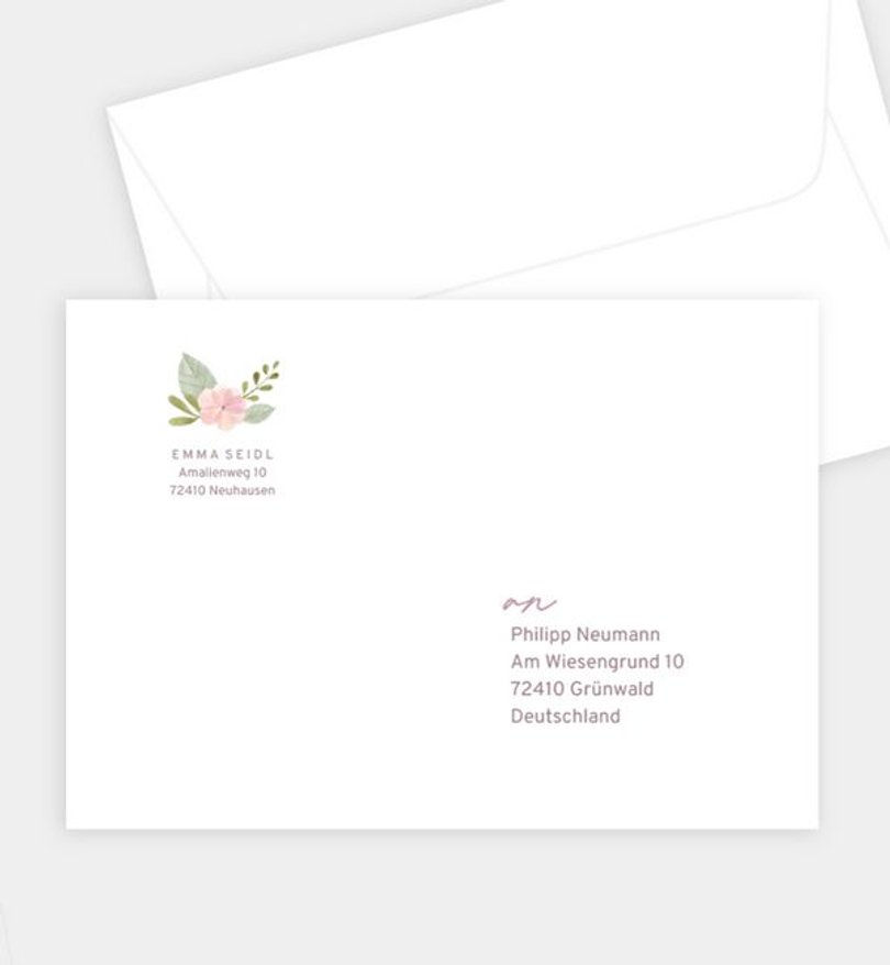Briefumschlag Konfirmation Naturliebe