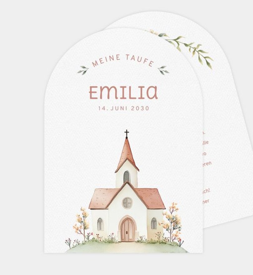 Einladungskarte Taufe Meine Kapelle