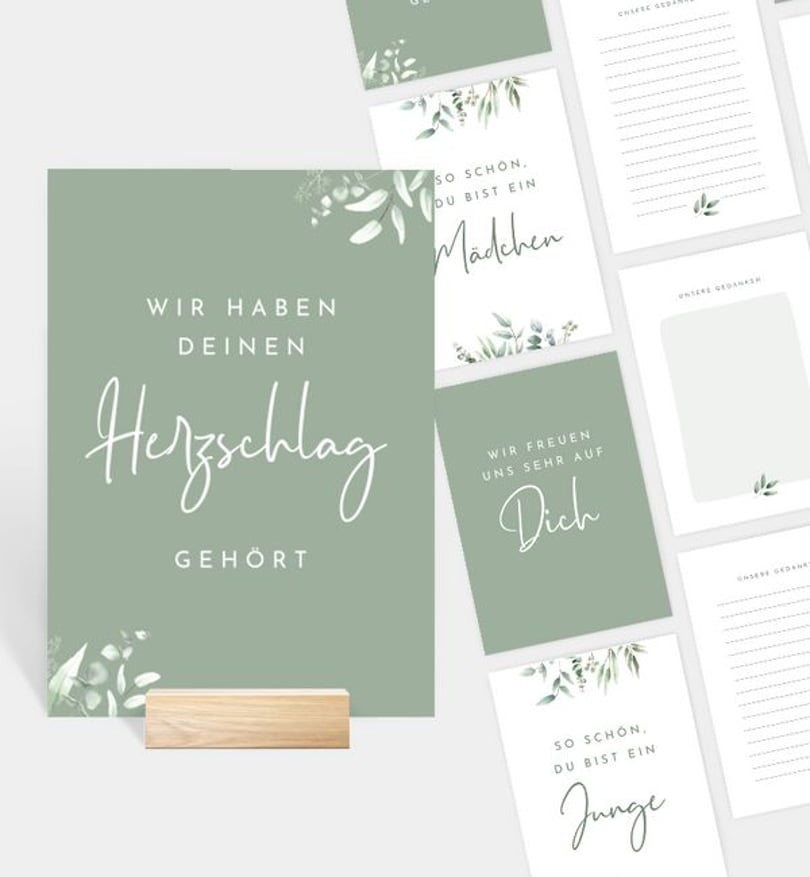 Meilenstein Karte Geburt Eukalyptus