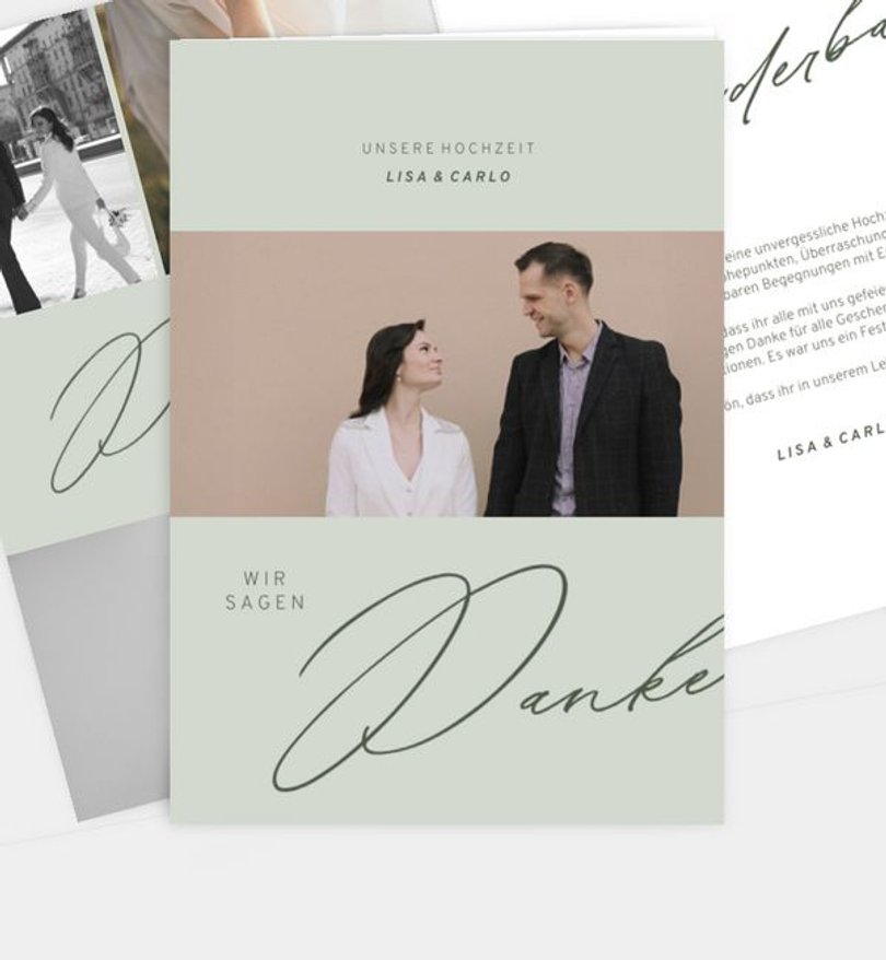 Dankeskarte Hochzeit Für immer wir