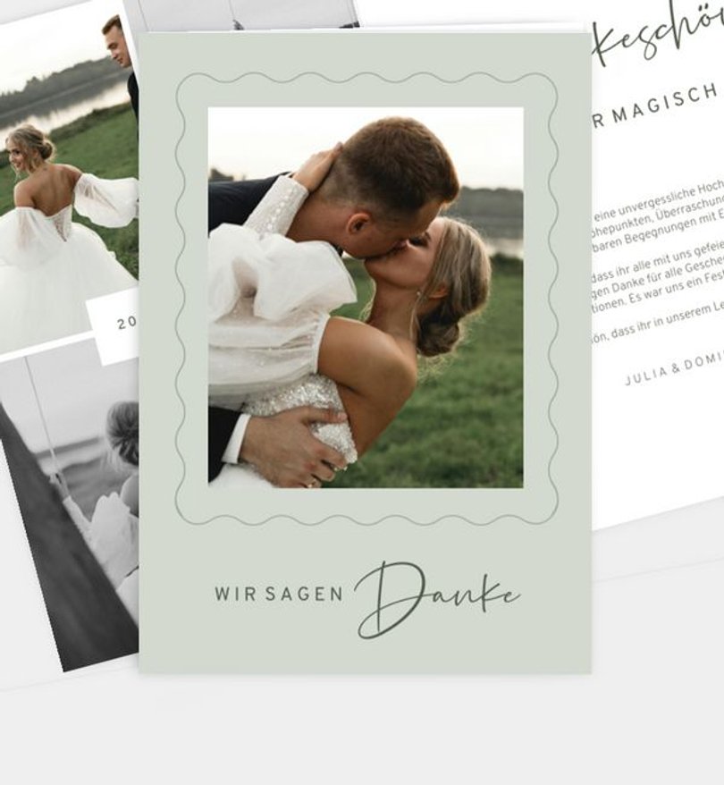 Dankeskarte Hochzeit Jetzt & hier