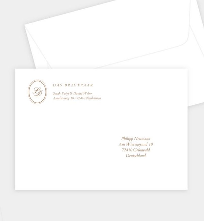 Briefumschlag Hochzeit Elegant Love · Vintage