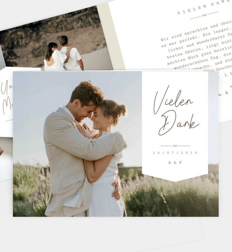 Dankeskarte Hochzeit Destiny
