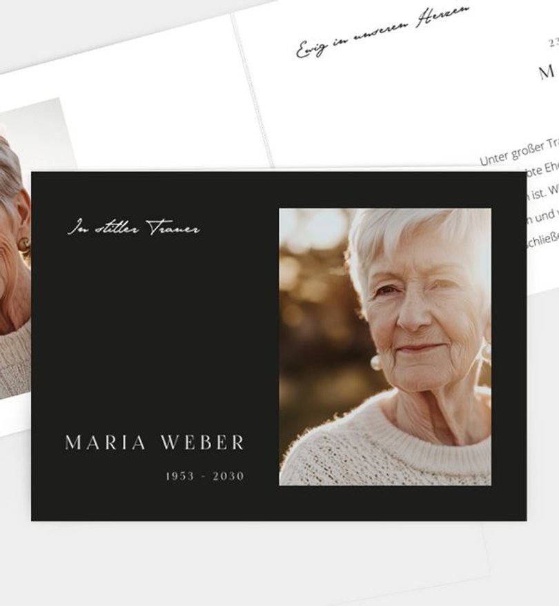 Trauerkarte Trauer Stille Trauer