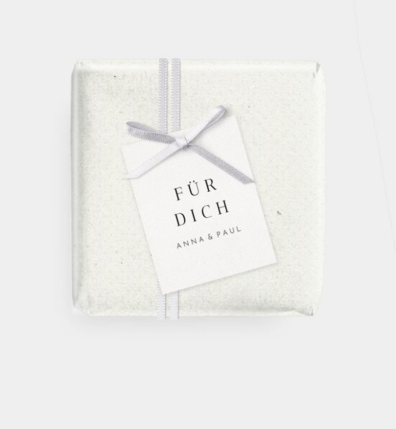 Geschenkanhänger Hochzeit Capital letters