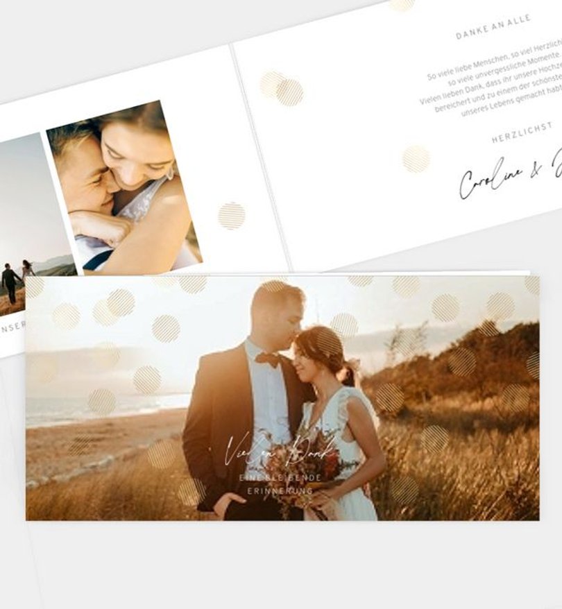 Dankeskarte Hochzeit Liebesflimmern