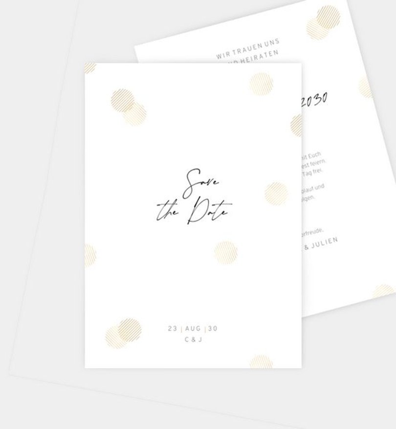 Save-The-Date Karte Hochzeit Liebesflimmern