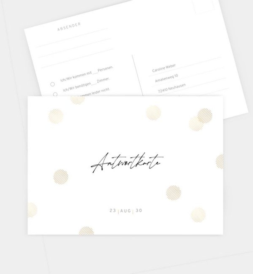 Antwortkarte Hochzeit Liebesflimmern