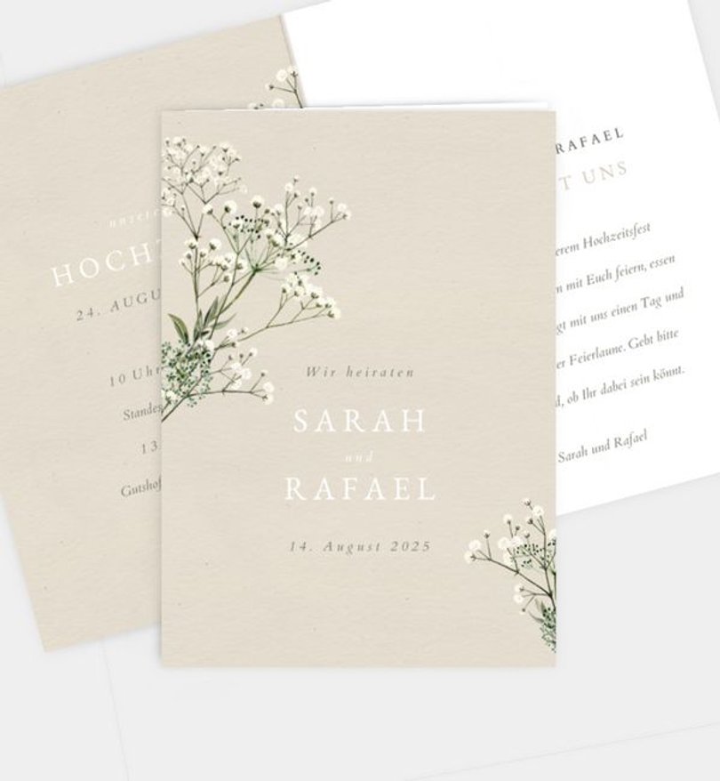 Einladung Standesamt Hochzeit Zarter Ausdruck