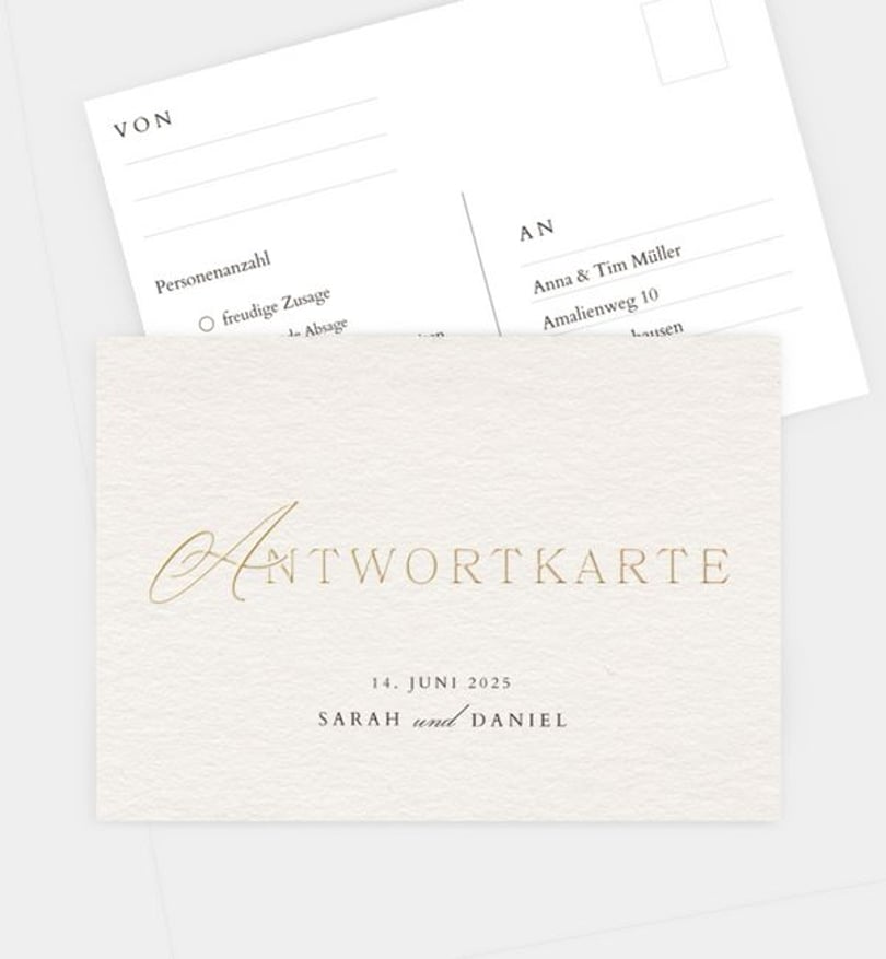 Antwortkarte Hochzeit Soulmates