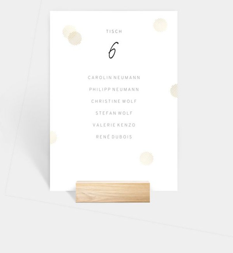 Gruppentischkarte Hochzeit Liebesflimmern