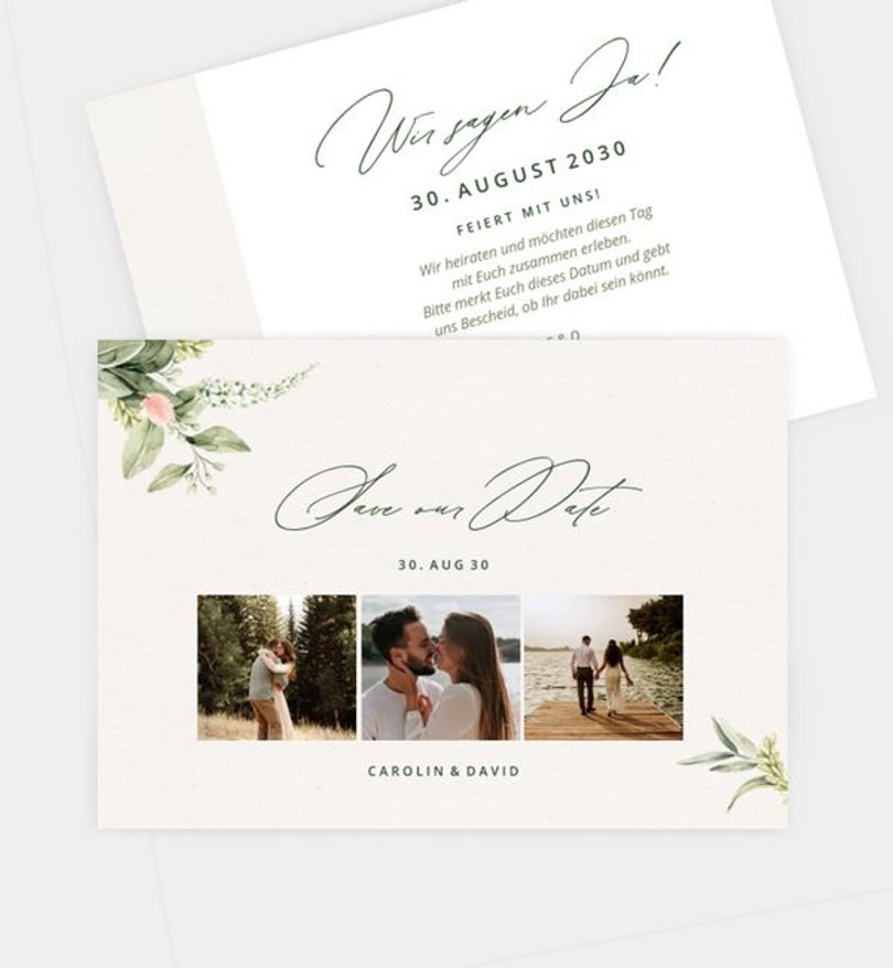 Save-The-Date Karte Hochzeit Besondere Freude