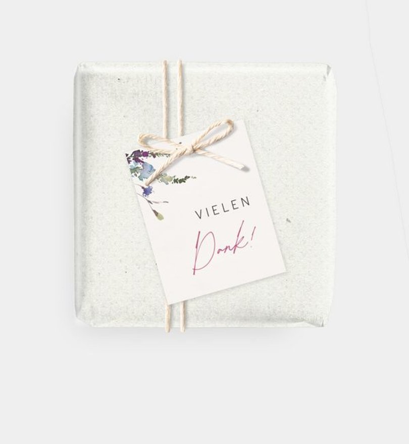 Geschenkanhänger Hochzeit Wildblumen