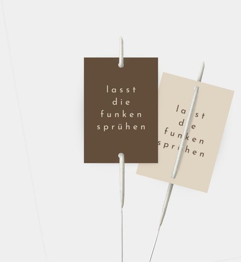 Wunderkerzenetikett Hochzeit Semplice