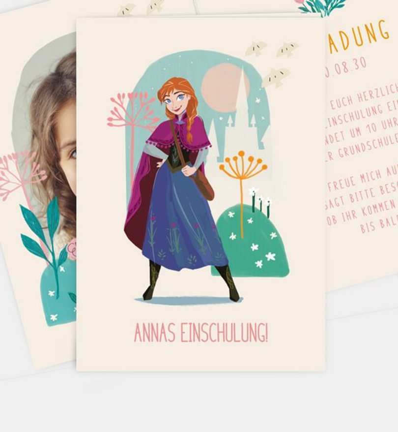 Einladungskarte Einschulung Frozen · Follow Your Heart