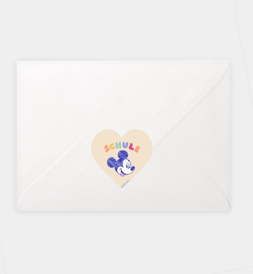 Siegelsticker Einschulung Micky Maus · Doodle Memories