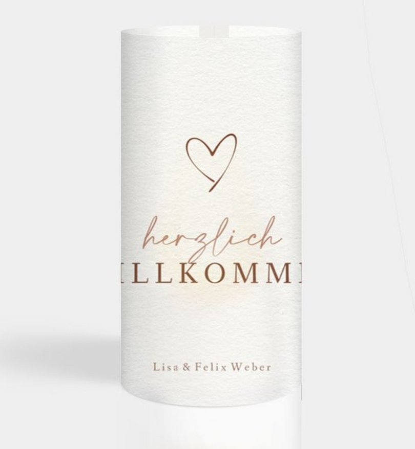 Windlichtkarte Hochzeit Our Romance