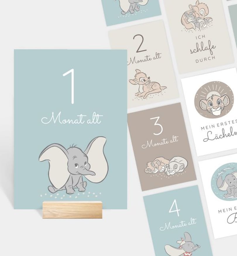 Meilenstein Karte Geburt Dumbo · Cosy Time