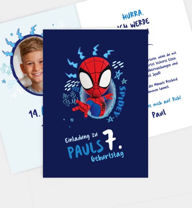Einladungskarte Kindergeburtstag Spidey – Amazing Friends