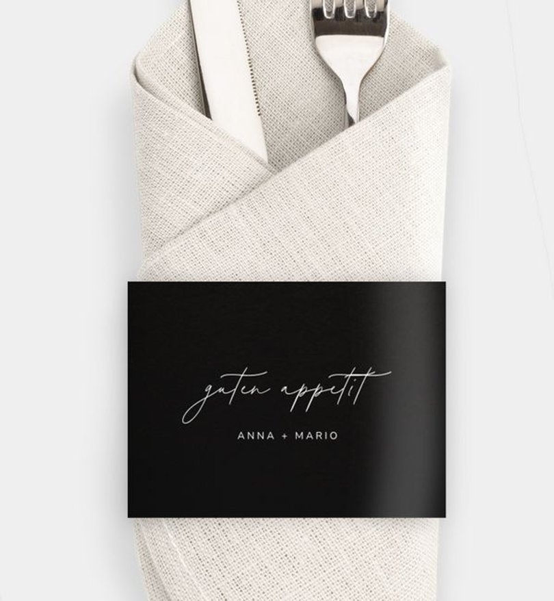 Besteck Servietten-Zubehör Hochzeit Amar