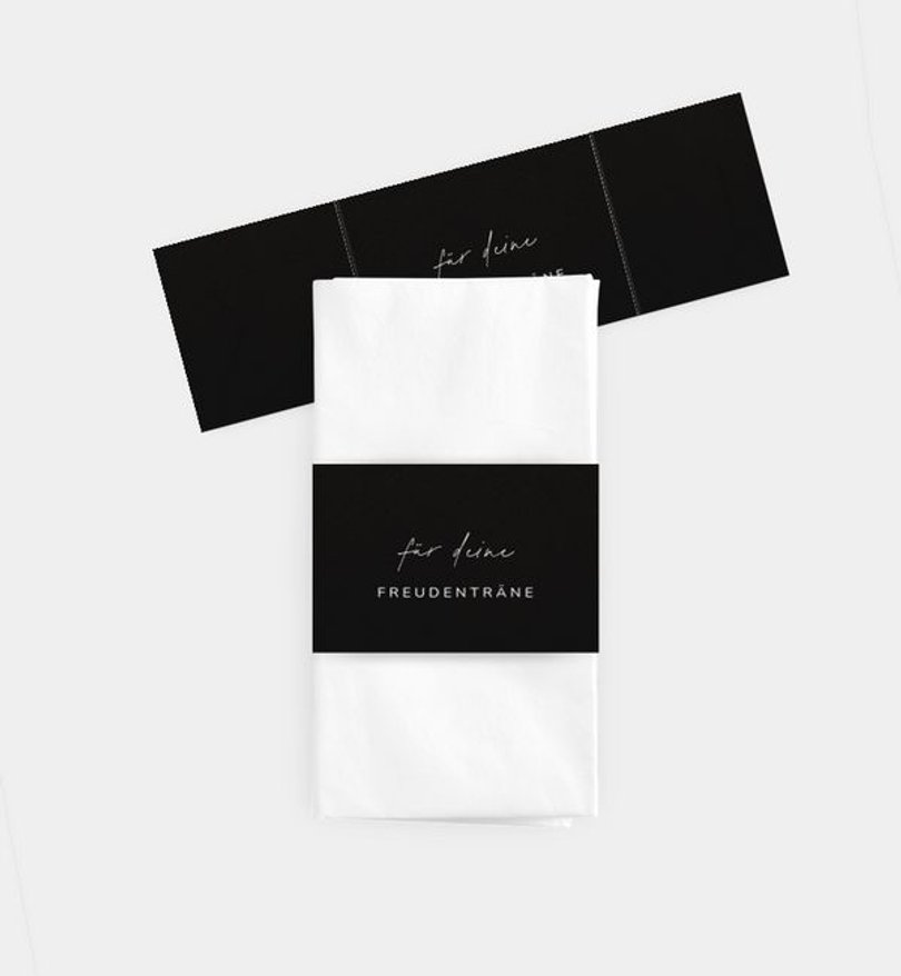 Taschentücher Banderole Hochzeit Amar