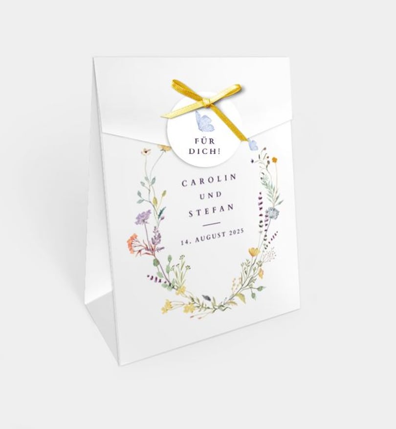 Gastgeschenk Hochzeit Blütengarten
