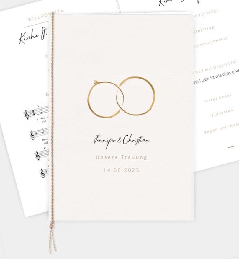 Kirchenheft Hochzeit Ringe