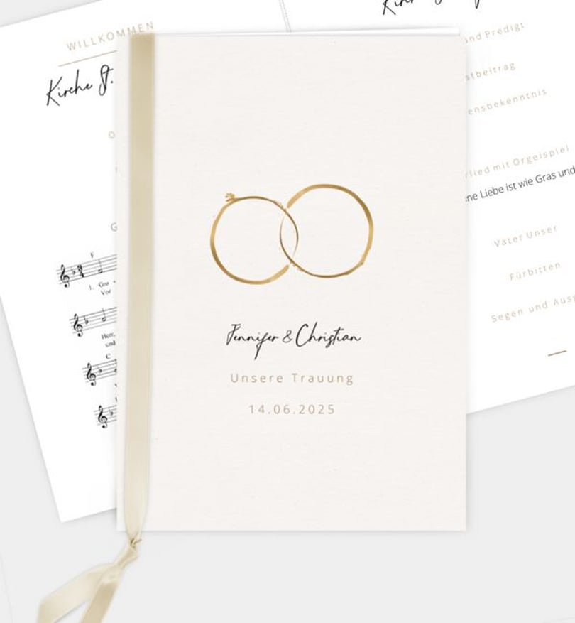 Kirchenheft Hochzeit Ringe