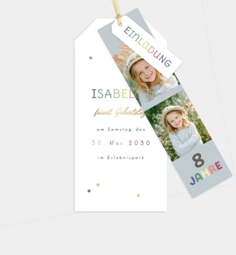 Einladungskarte Kindergeburtstag Farbenzauber