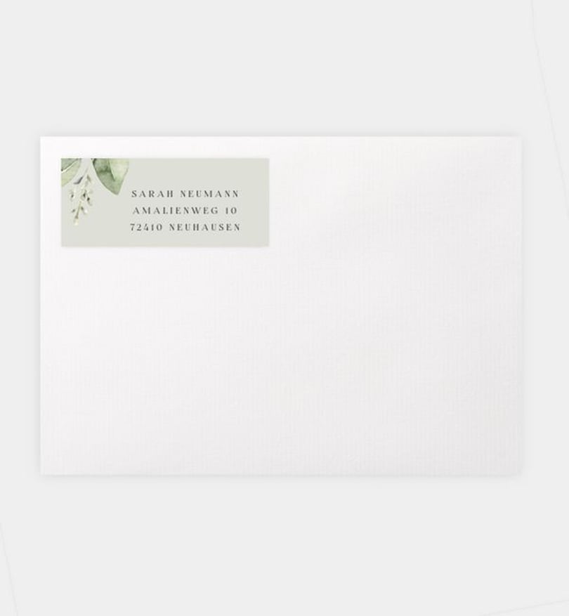 Absenderaufkleber Hochzeit Tender Love