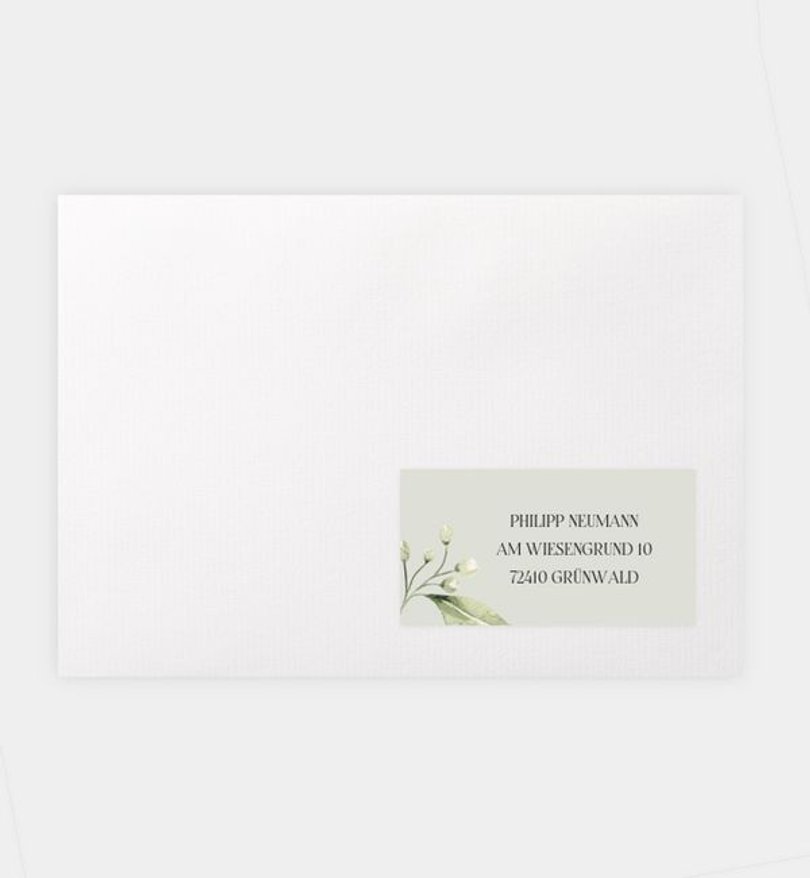 Empfängeraufkleber Hochzeit Tender Love