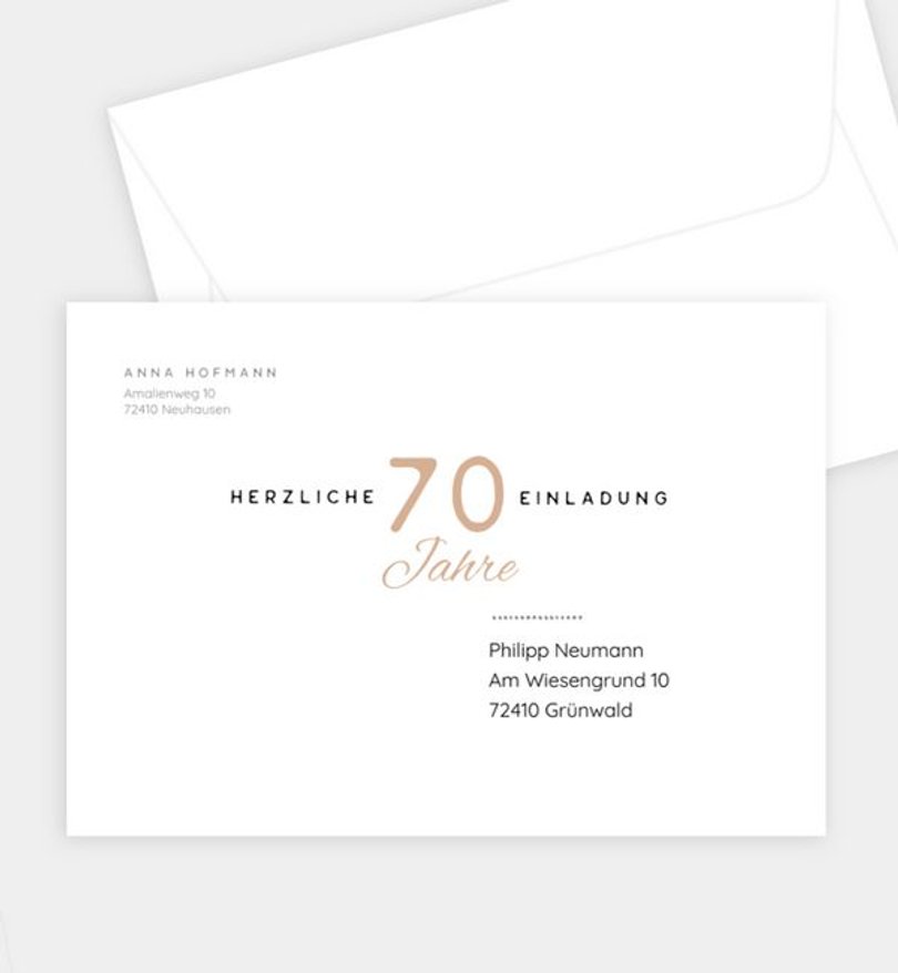 Briefumschlag Geburtstag Festtafel