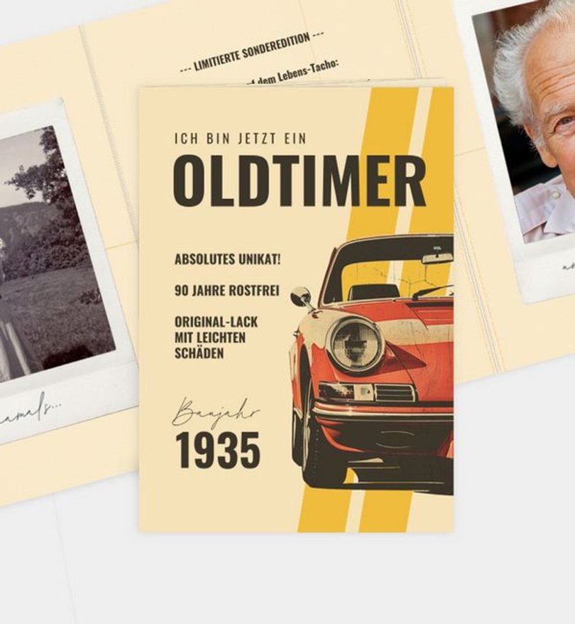 Einladungskarte Geburtstag Oldtimer