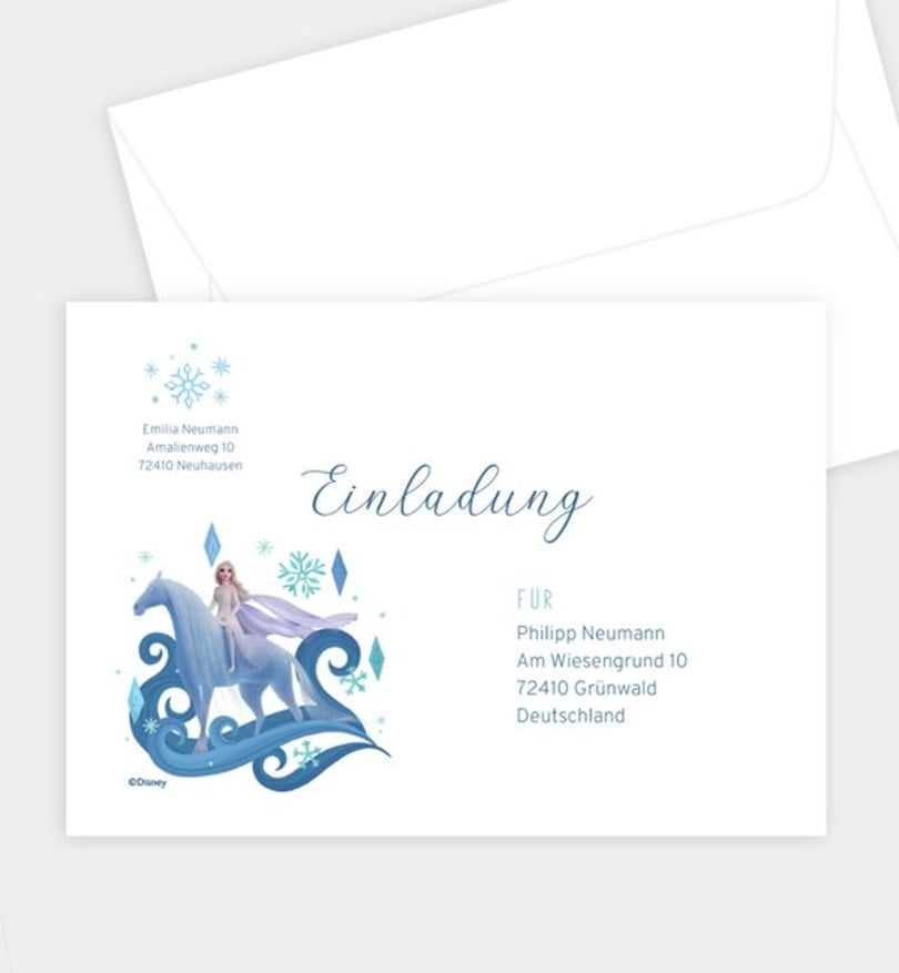 Briefumschlag einschulung/briefumschlag/occasion Frozen · Icy Adventure